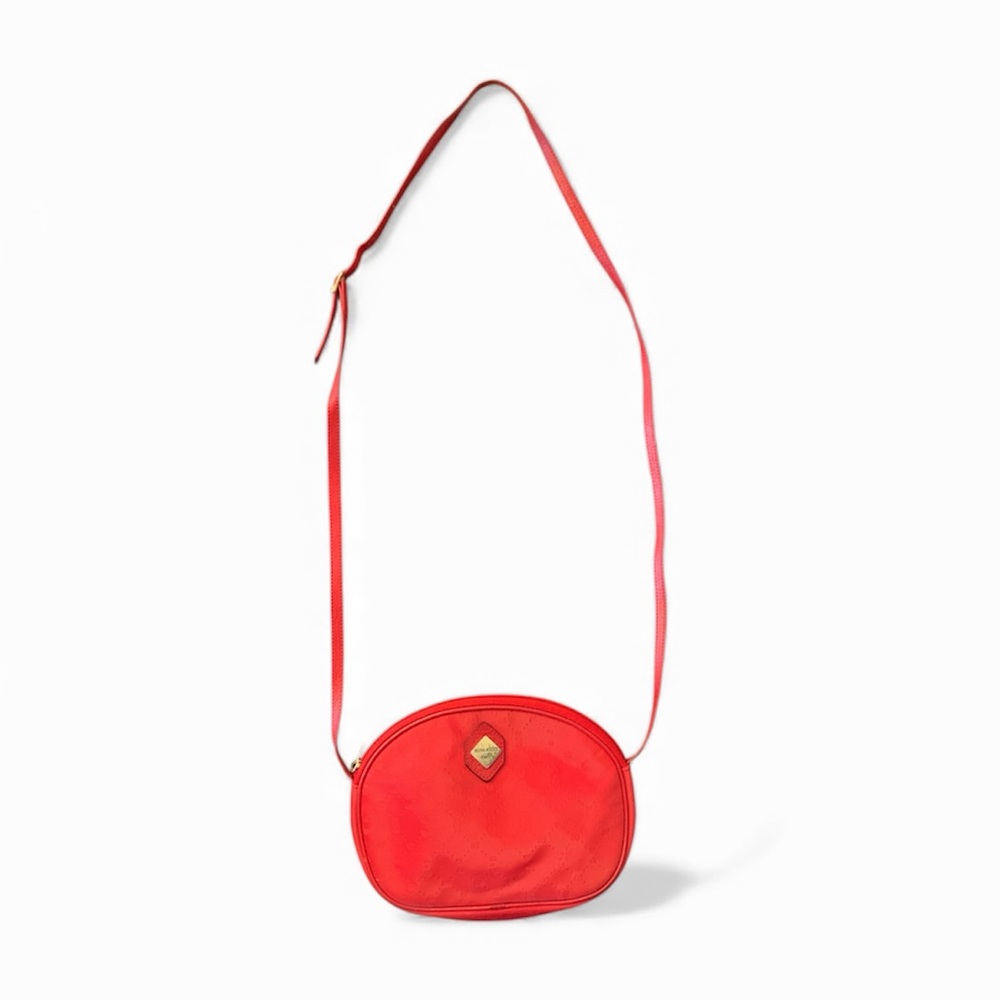 NINA RICCI Vintage Red Leather Crossbody - Picture 2 of 7